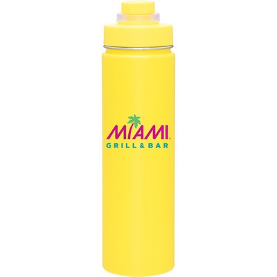 24 oz h2go Conquer Water Bottle (Matte Lemon)